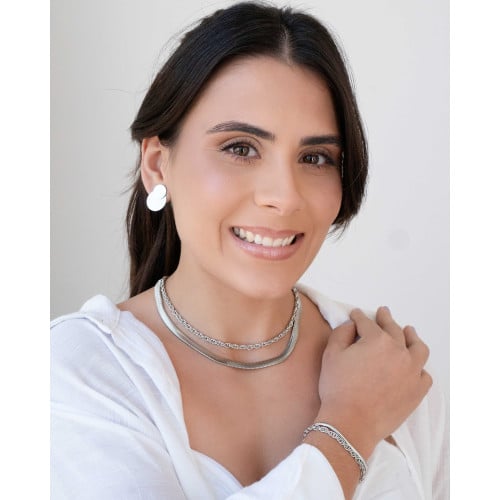 Pulseira Snake 3 mm Ródio Branco