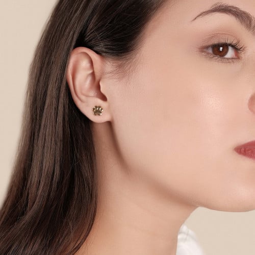 Brinco Pata Pet Liso Banhado a Ouro 18K