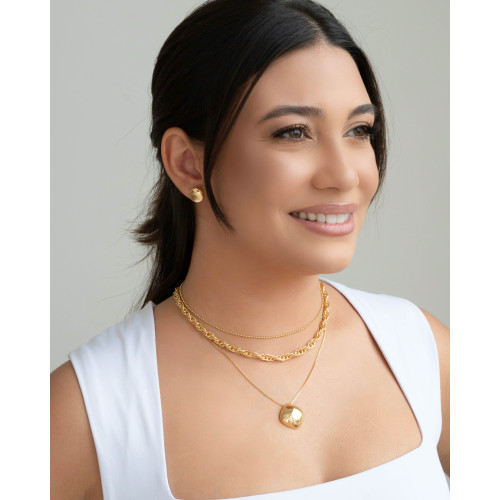 Choker Bolinhas Lisas 1.5 mm Banhado a Ouro 18K