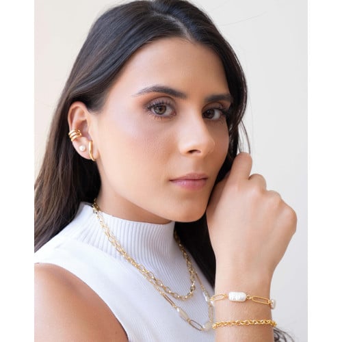 Piercing Três Filetes Banhado a Ouro 18K