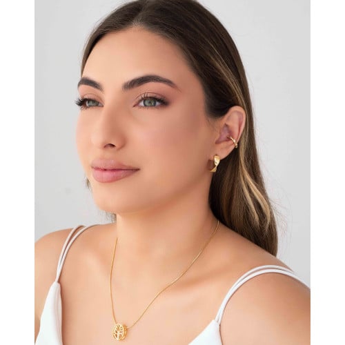 Piercing Cravação Inglesa Cristal Banhado a Ouro 18K