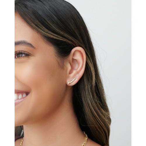 Ear Cuff Redondo Liso Banhado a Ouro 18K