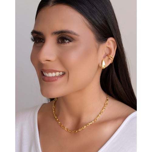 Choker Elos Torcidos Banhado a Ouro 18K