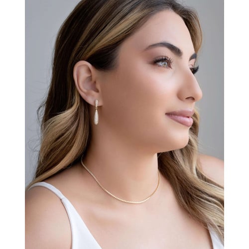Choker Riviera Cristal 1.75 mm Banhado a Ouro 18K