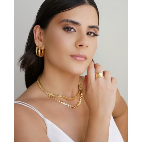 Piercing Liso Banhado a Ouro 18K