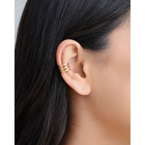 Piercing Filetes Lisos Banhado a Ouro 18K