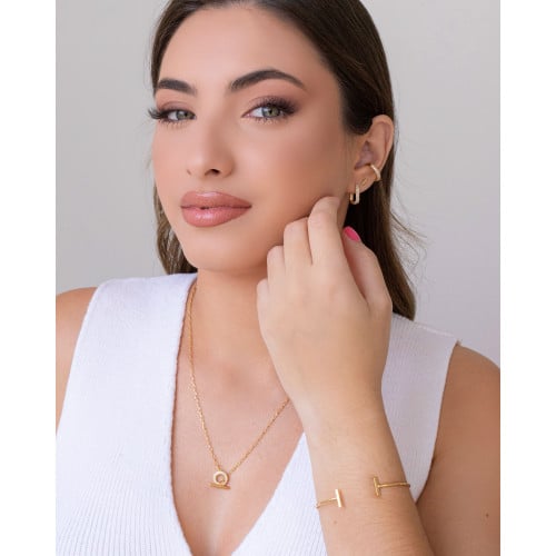 Bracelete Palito Liso Banhado a Ouro 18K