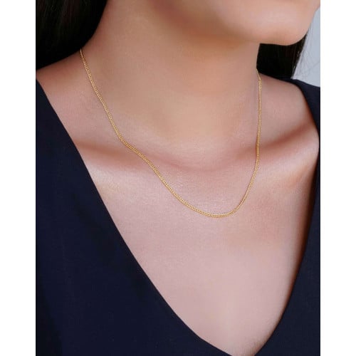 Gargantilha Grummet 2 mm Banhado a Ouro 18K - 45 cm