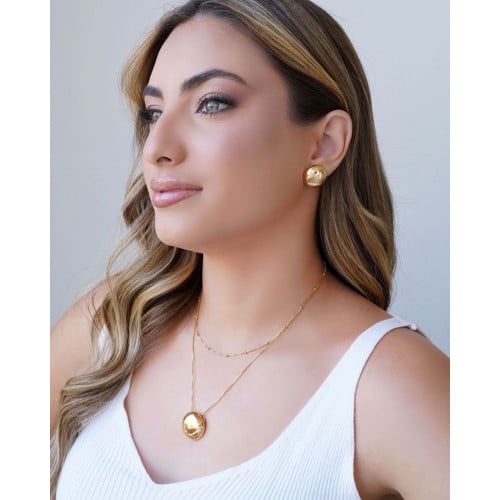 Choker Veneziana Bolinhas 2 mm Banhado a Ouro 18K