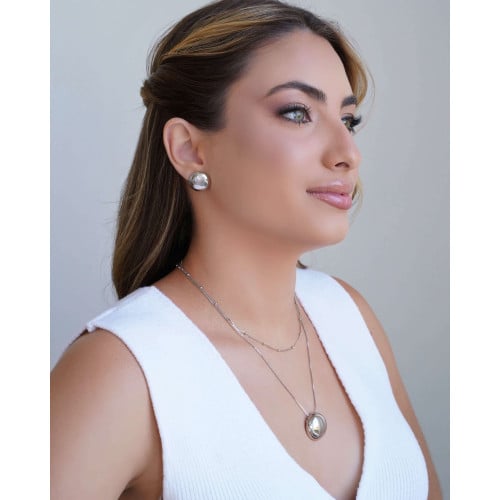 Choker Veneziana Bolinhas 2 mm Ródio Branco