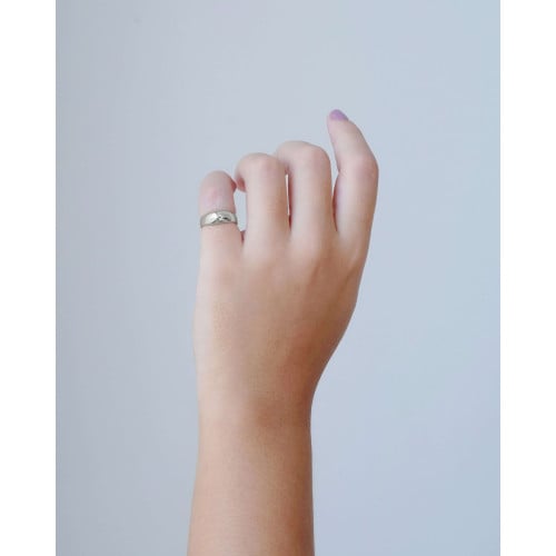 Anel Dedinho Liso Tamanho P Ródio Branco