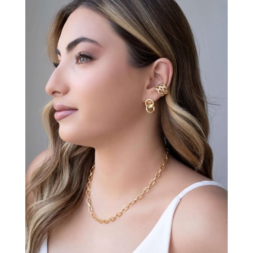 Piercing Grumet Duplo Banhado a Ouro 18K