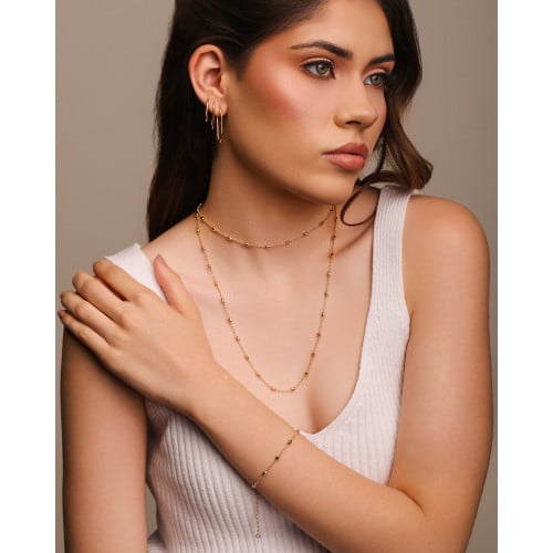 Choker Gomos 3 mm Banhado a Ouro 18K