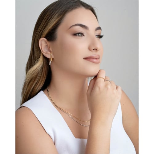 Gargantilha Canutilhos 1 mm Banhado a Ouro 18K - 45 cm