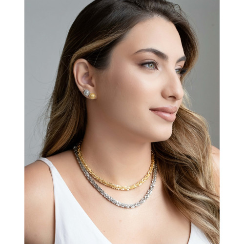 Choker Detalhada 6 mm Banhado a Ouro 18K