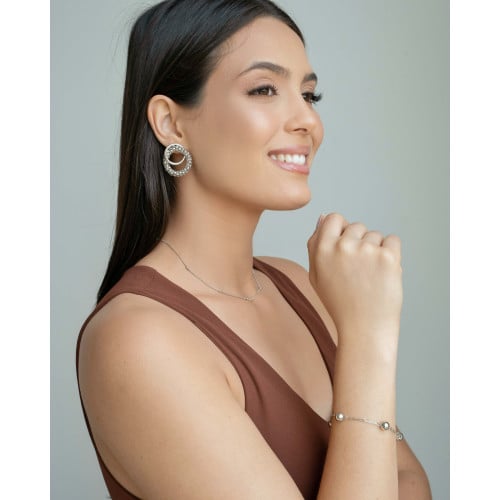 Gargantilha Veneziana Bolinhas 2 mm Ródio Branco - 40 cm