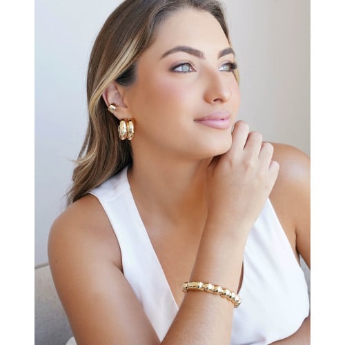 Piercing Liso 8 mm Banho Dourado