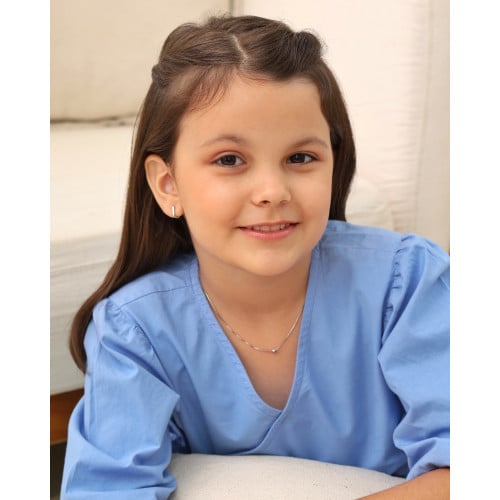 Gargantilha Infantil Veneziana Bolinha Lisa 4 mm Ródio Branco