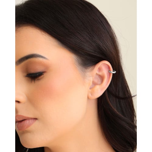 Piercing para Hélix Liso 1.0 cm Ródio Branco