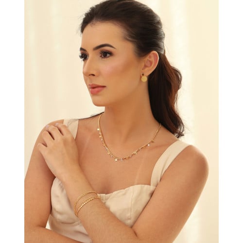 Pulseira Grumet 4 mm Banhado a Ouro 18K