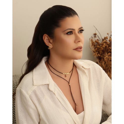 Ear Hook Filetes Lisos 1.9 cm Banhado a Ouro 18K