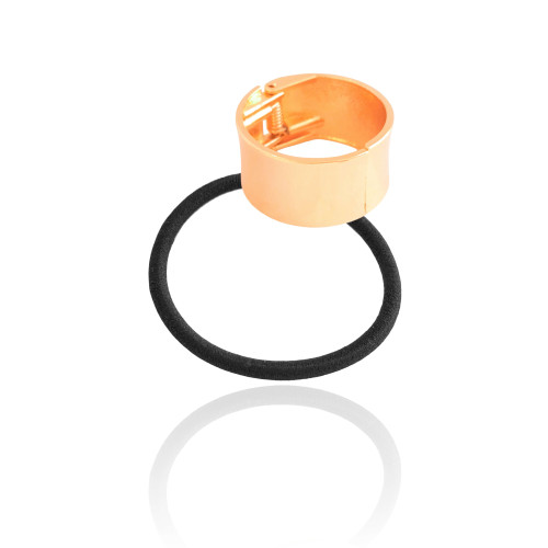 Pony Cuff Tubo Reto Liso Banho Dourado