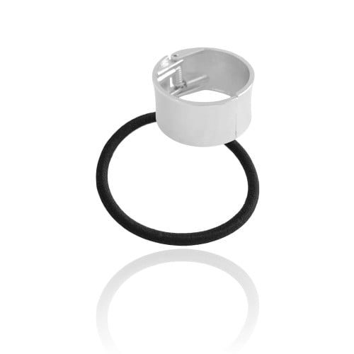 Pony Cuff Tubo Reto Liso Banho Branco