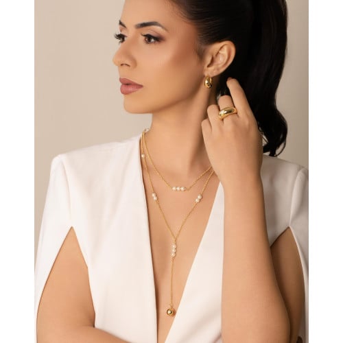 Anel Abaulado Liso Tamanho 28 Banhado a Ouro 18K