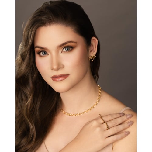 Choker Elos Ovais 6 mm Banhado a Ouro 18K