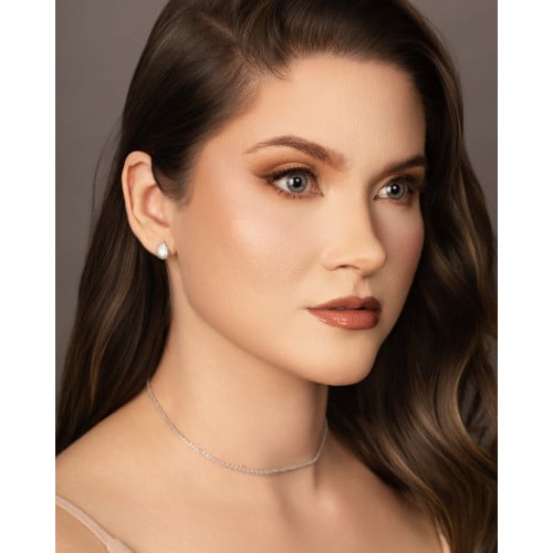 Choker Torcida Detalhada 2 mm Ródio Branco