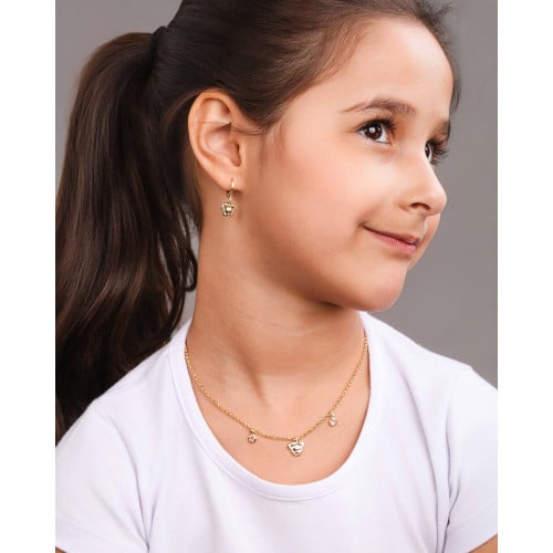 Conjunto Infantil Minnie Banhado a Ouro 18K