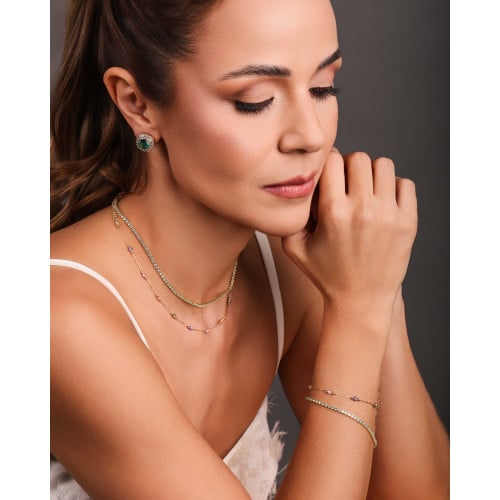 Choker Riviera Turmalina 2 mm Banhado a Ouro 18K