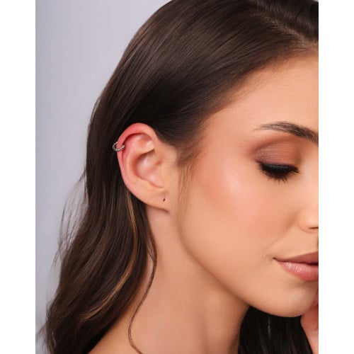 Piercing para Hélix Torcido 9 mm Ródio Branco