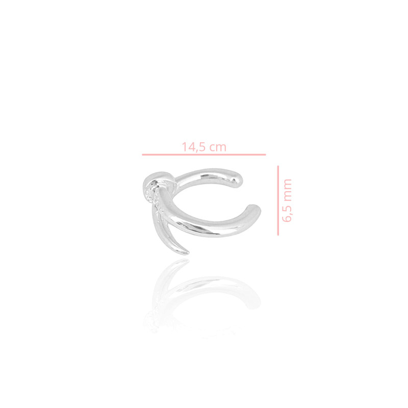 Piercing Prego Liso Ródio Branco