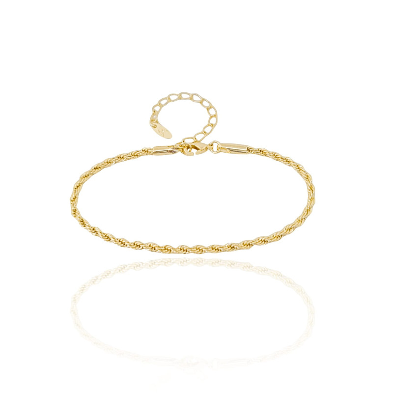 Pulseira Cordão Baiano Banhado a Ouro 18K