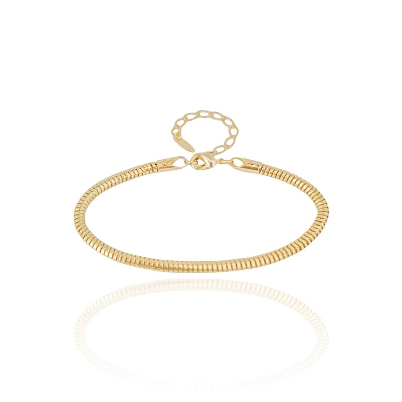 Pulseira Rabo de Rato Banhado a Ouro 18K