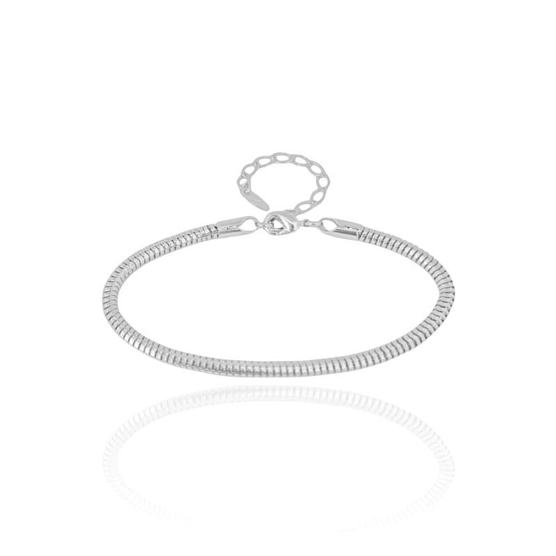 Pulseira Rabo de Rato Ródio Branco