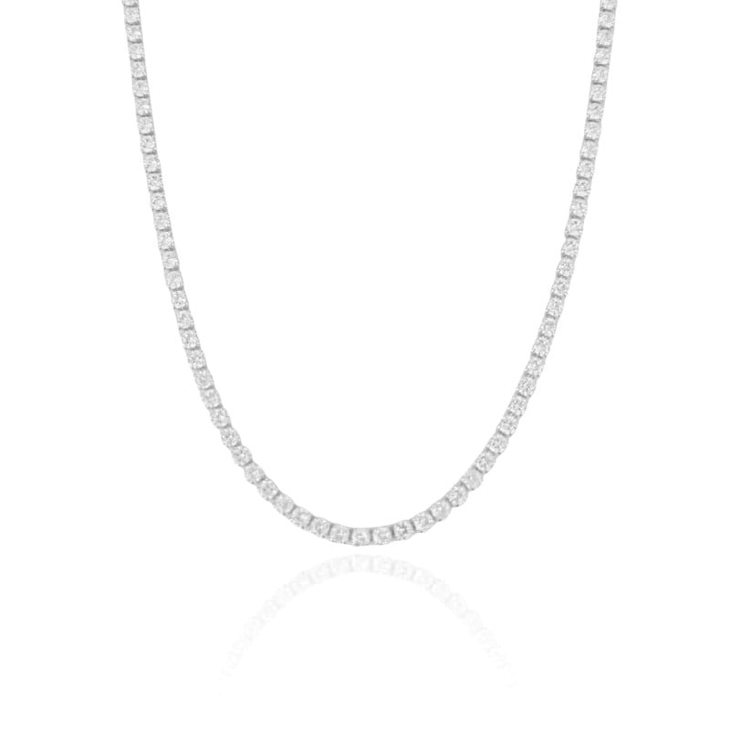 Choker Riviera Cristal Ródio Branco
