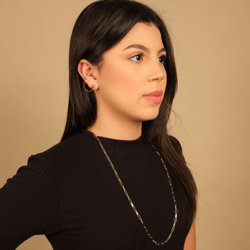 Ear Cuff Tarraxa Piercing Banhado a Ouro 18K