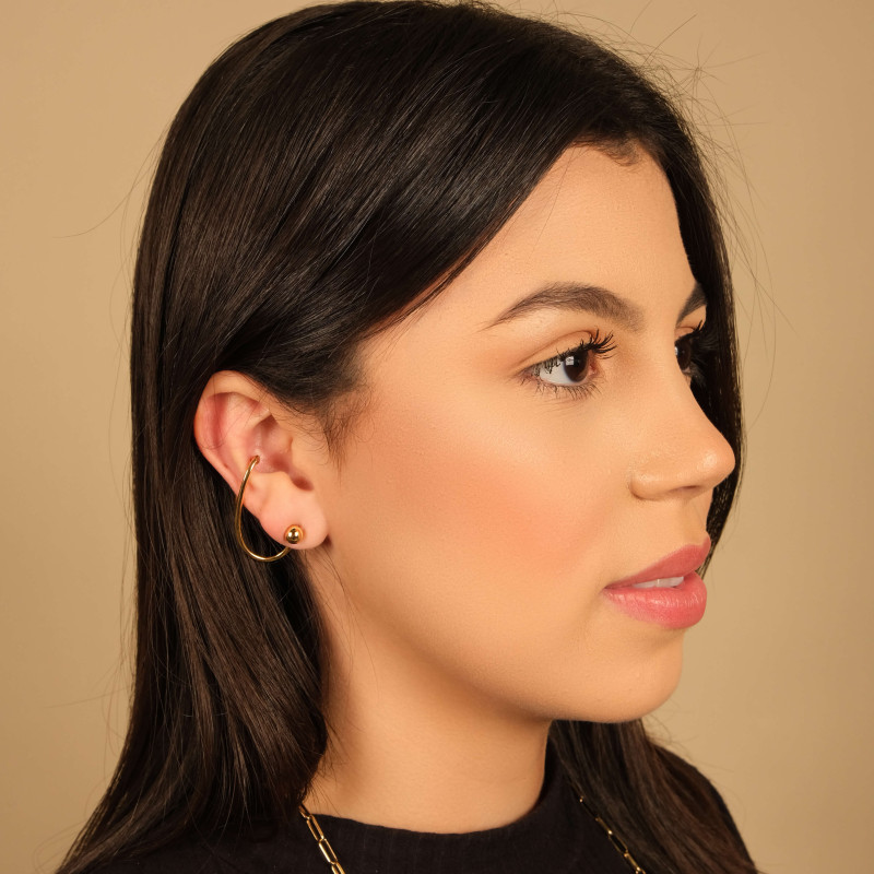 Ear Cuff Tarraxa Piercing Banhado a Ouro 18K