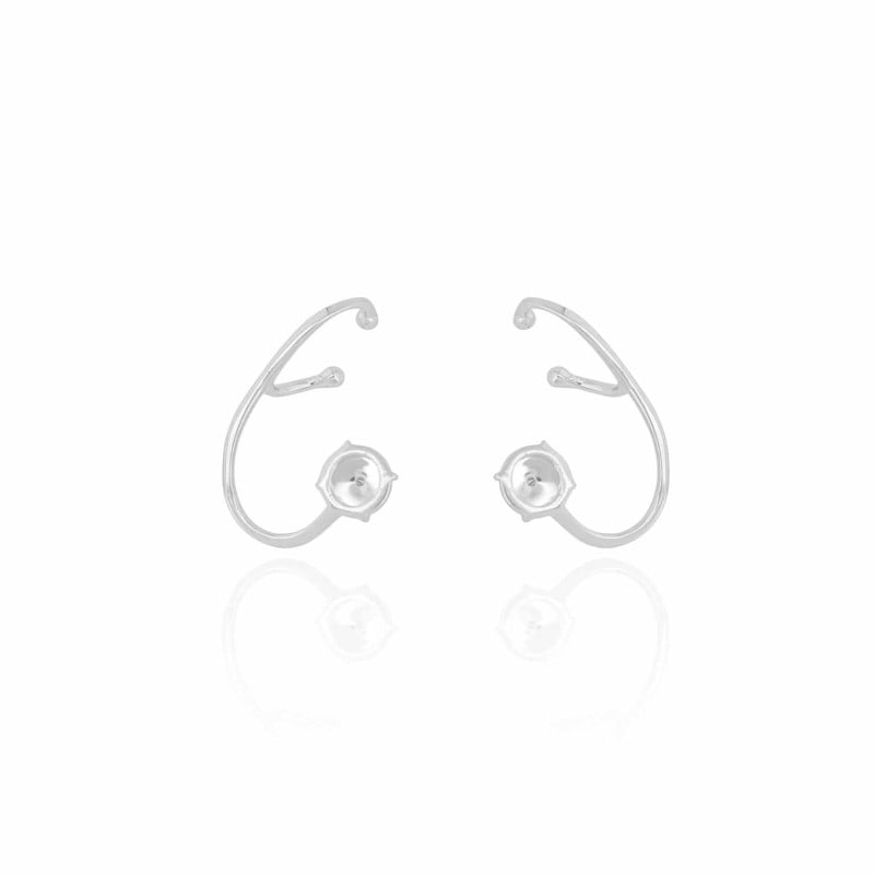 Ear Cuff Tarraxa Piercing Ródio Branco