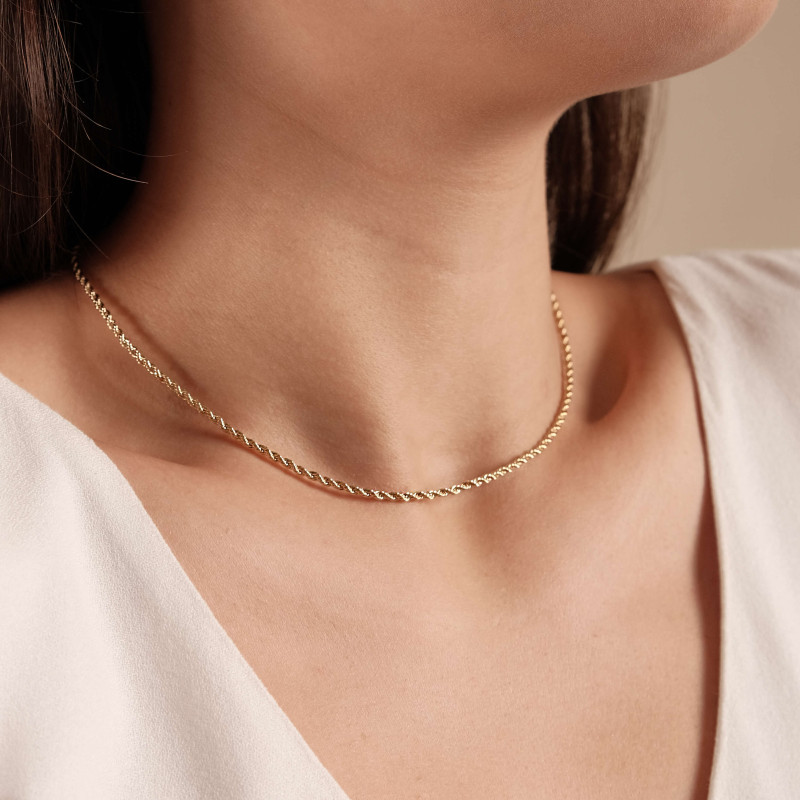 Gargantilha Cordão Baiano Banhado a Ouro 18K