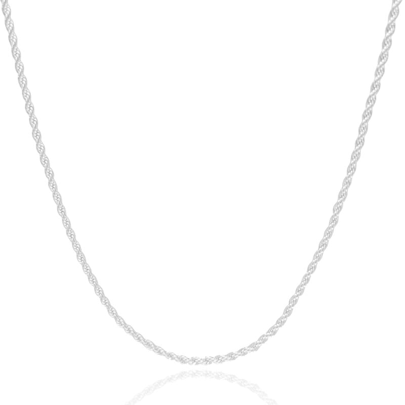 Gargantilha Cordão Baiano Ródio Branco