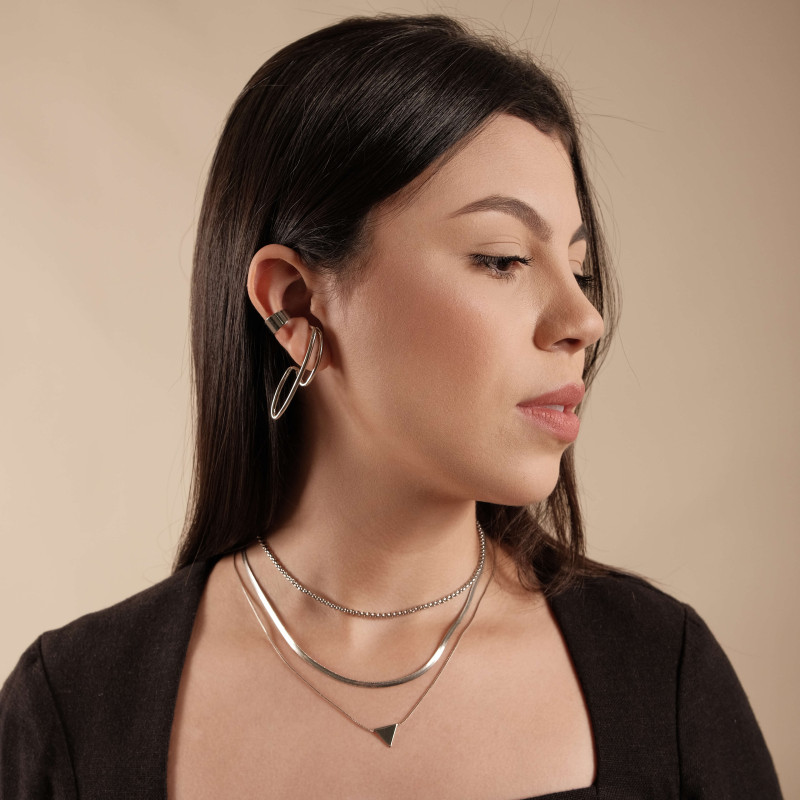 Piercing Liso Flat Ródio Branco