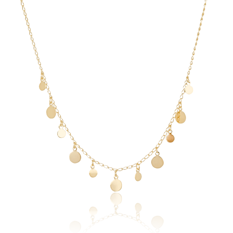 Choker com Plaquinhas Lisas Banhado a Ouro 18K