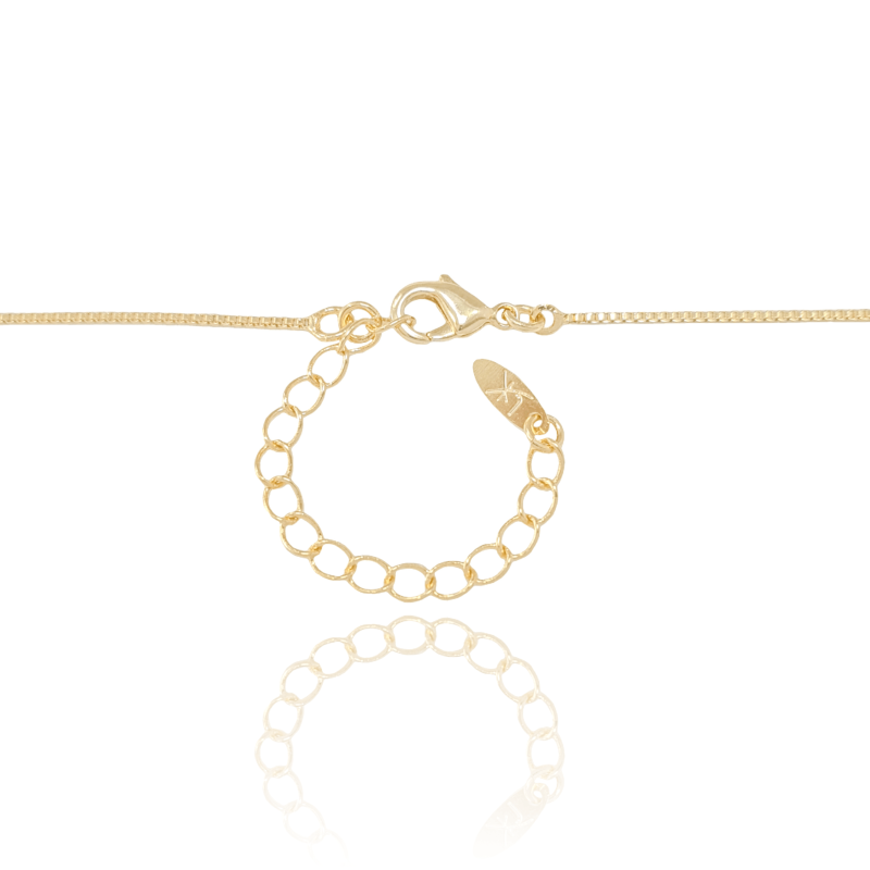 Gargantilha Árvore da Vida Cravejada Cristal Banhado a Ouro 18K