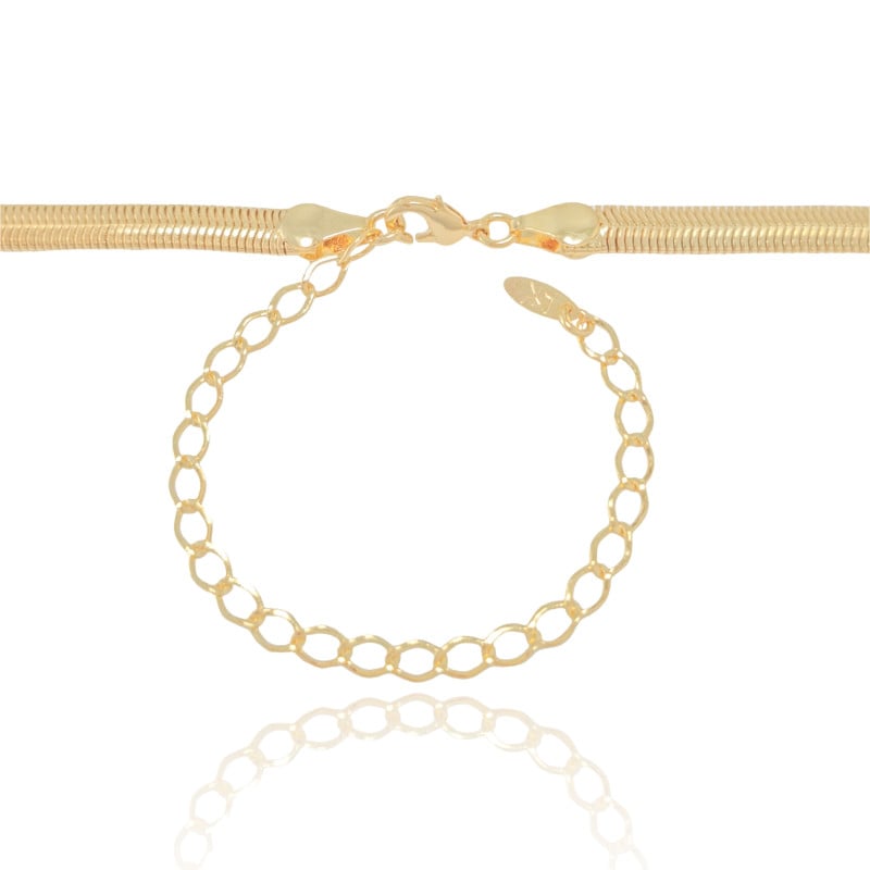 Choker Snake Banhado a Ouro 18K