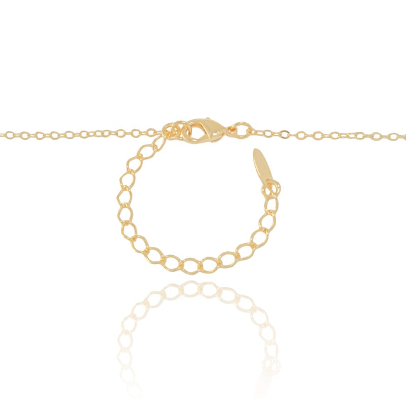 Gargantilha Filho Meninas Corações Lisos Banhado a Ouro 18K - 45 cm