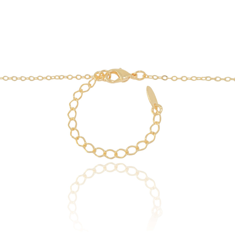 Gargantilha Filho Meninas Corações Lisos Banhado a Ouro 18K - 45 cm