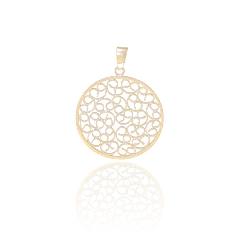 Pingente Mandala Banhado a Ouro 18K